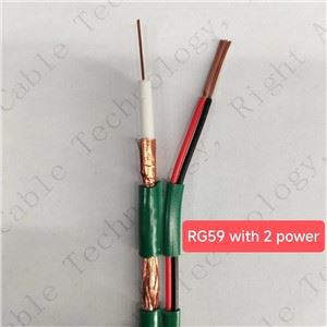 RG59 With 2 Power CCTV Camera Cable Sheath Color Can Be Customized
