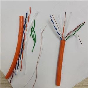 The Orange Jacket Has Cat6 Super Ethernet Network Cable With 8 Conductors To Transmit Signals At High Speed